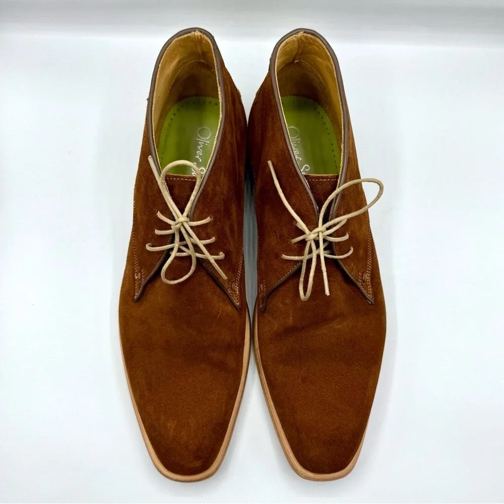 Oliver Sweeney Brown Suede Caldana Desert Chukka Boots £295 MSRP – Size 10.5